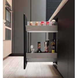 Botellero Extraíble Dark Grey Conforti Slim M30 2N Cierre Suave