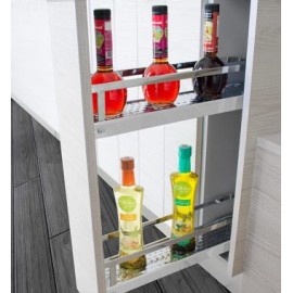 Botellero Extraíble Acero Inoxidable - Cromo Brillo Conforti Luxe M15 Cierre Suave