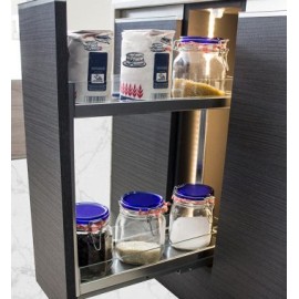 Botellero Extraíble Cristal y Acero Inoxidable Conforti Luxe M20 Cierre Suave